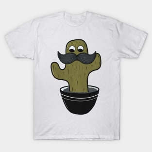 Cute Cactus with Mustache T-Shirt